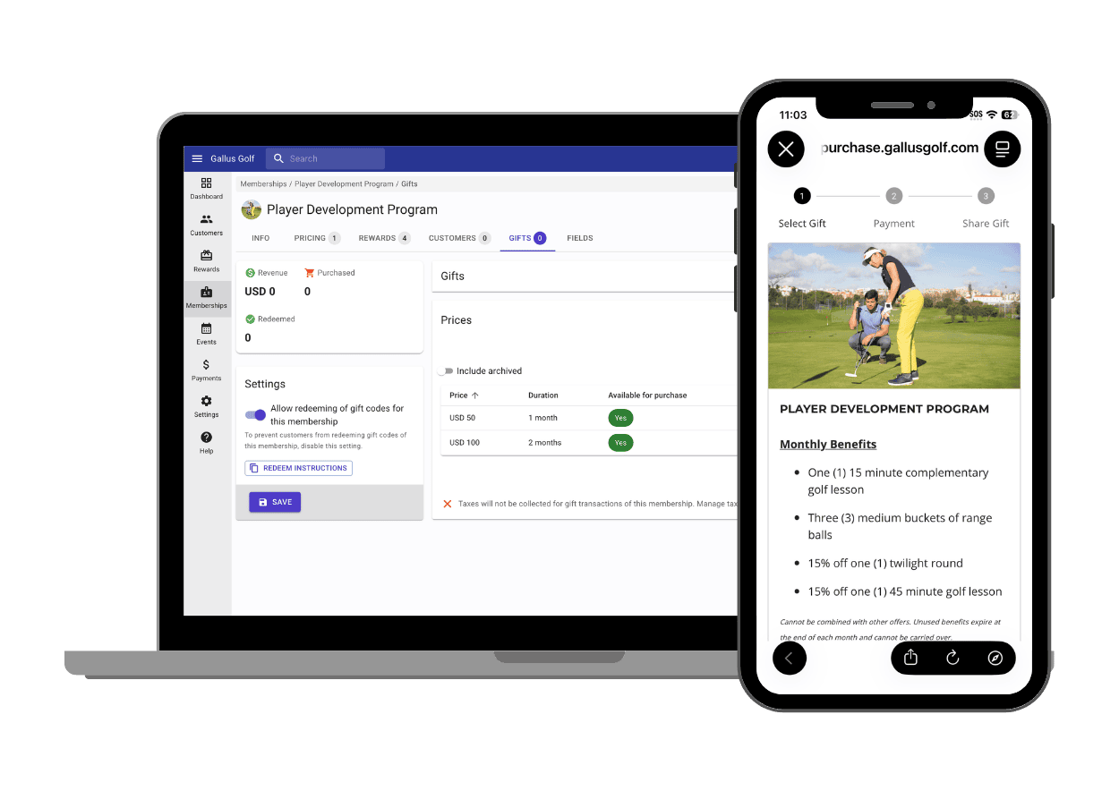 Add the ability for customers to gift this membership or subscription