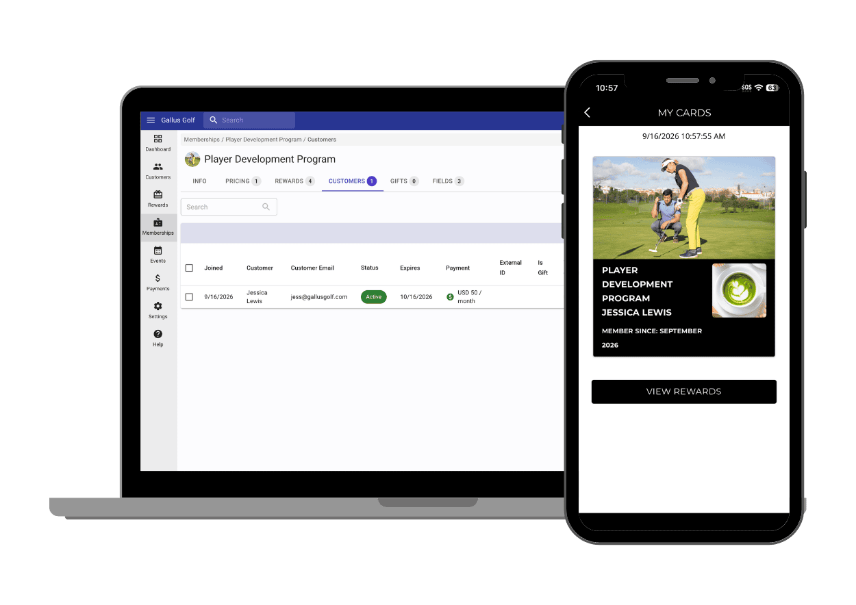 Memberships and subscriptions customers with details