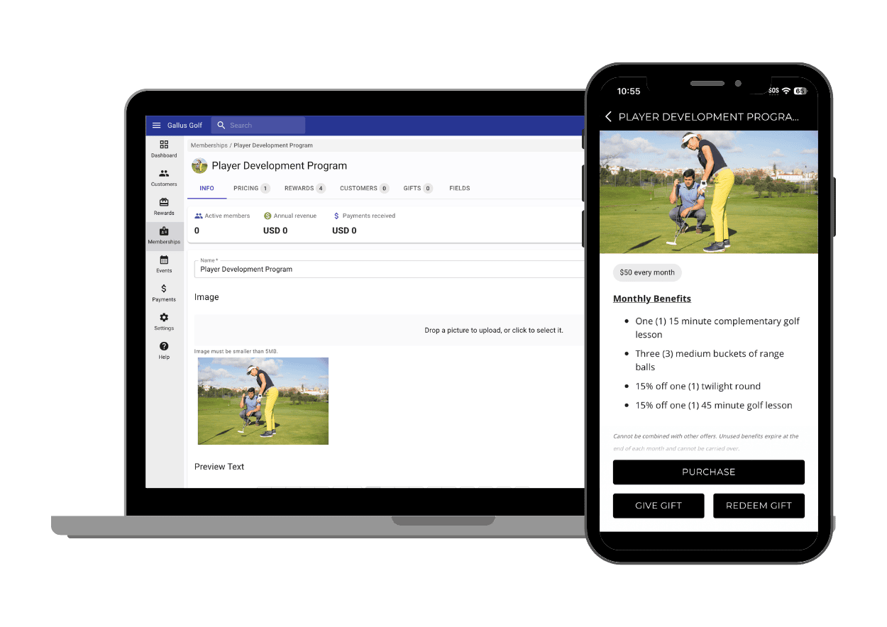 Set up your membership or subscription details