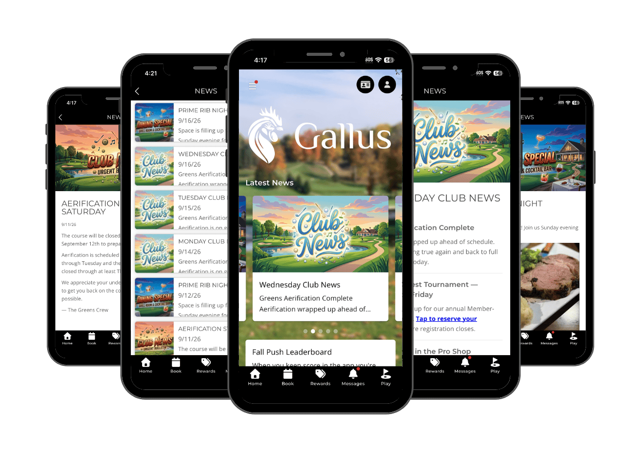 Latest news and club announcements right on your app's home screen