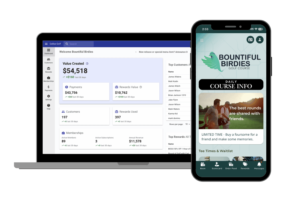 Custom Mobile App for Daily Fee Golf Courses
