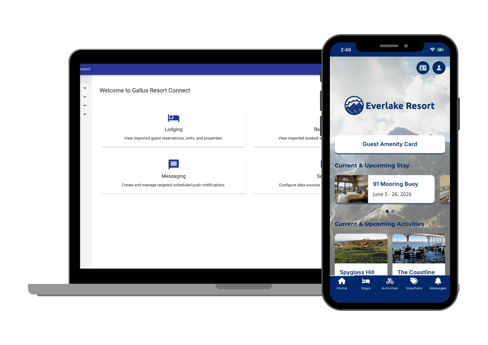 Custom Mobile App for Golf & Travel Resorts