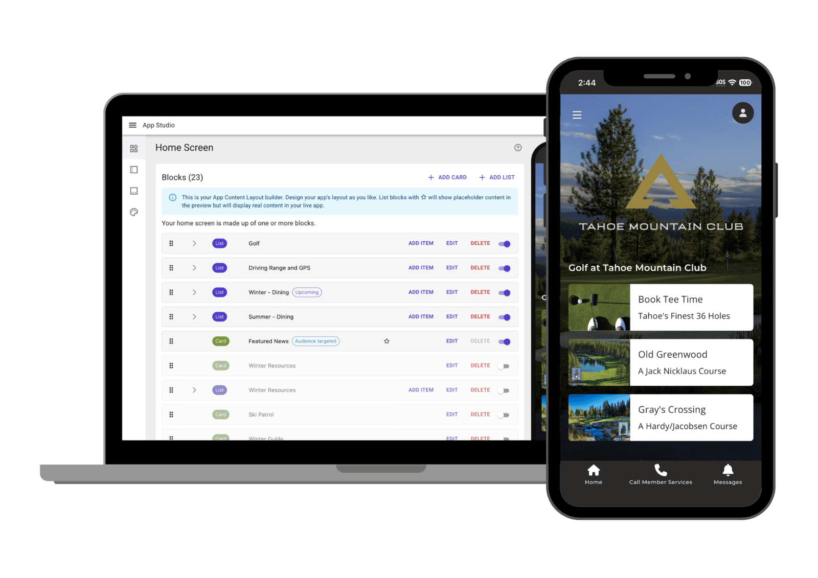 Custom Mobile App for Semi Private Golf Courses
