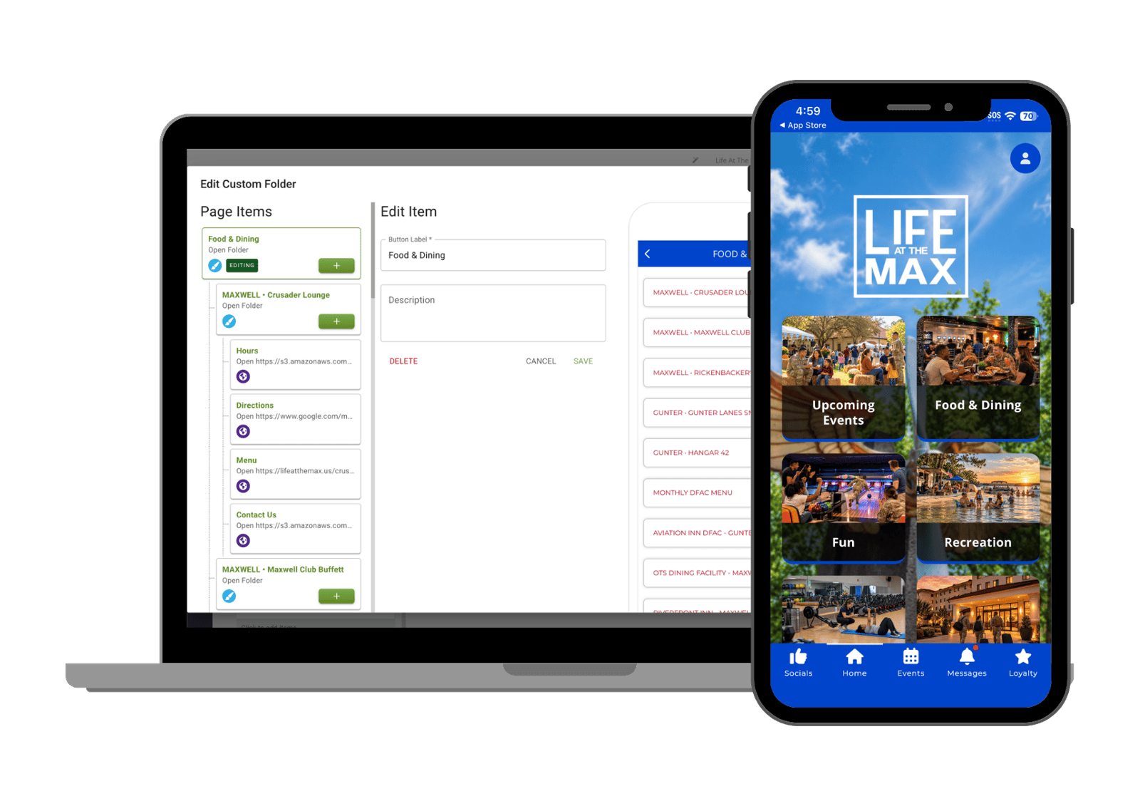 Custom Mobile App for Military Golf Courses and Bases