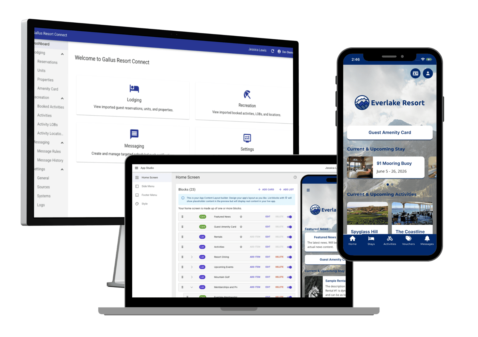 Resort mobile app, Resort Connect a hospitality platform by Gallus 