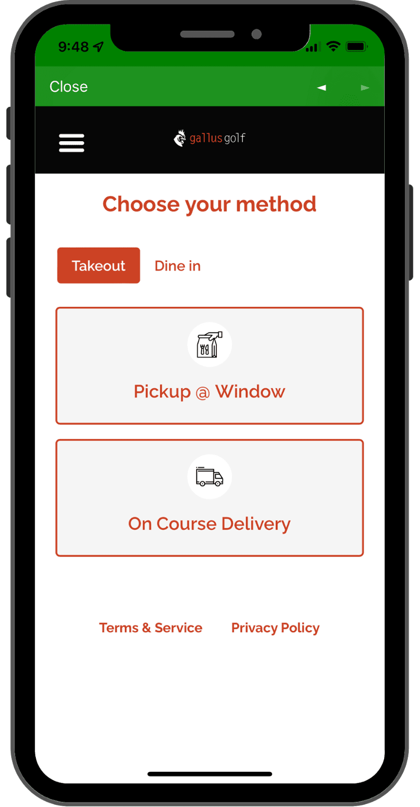 Mobile Food Ordering Method